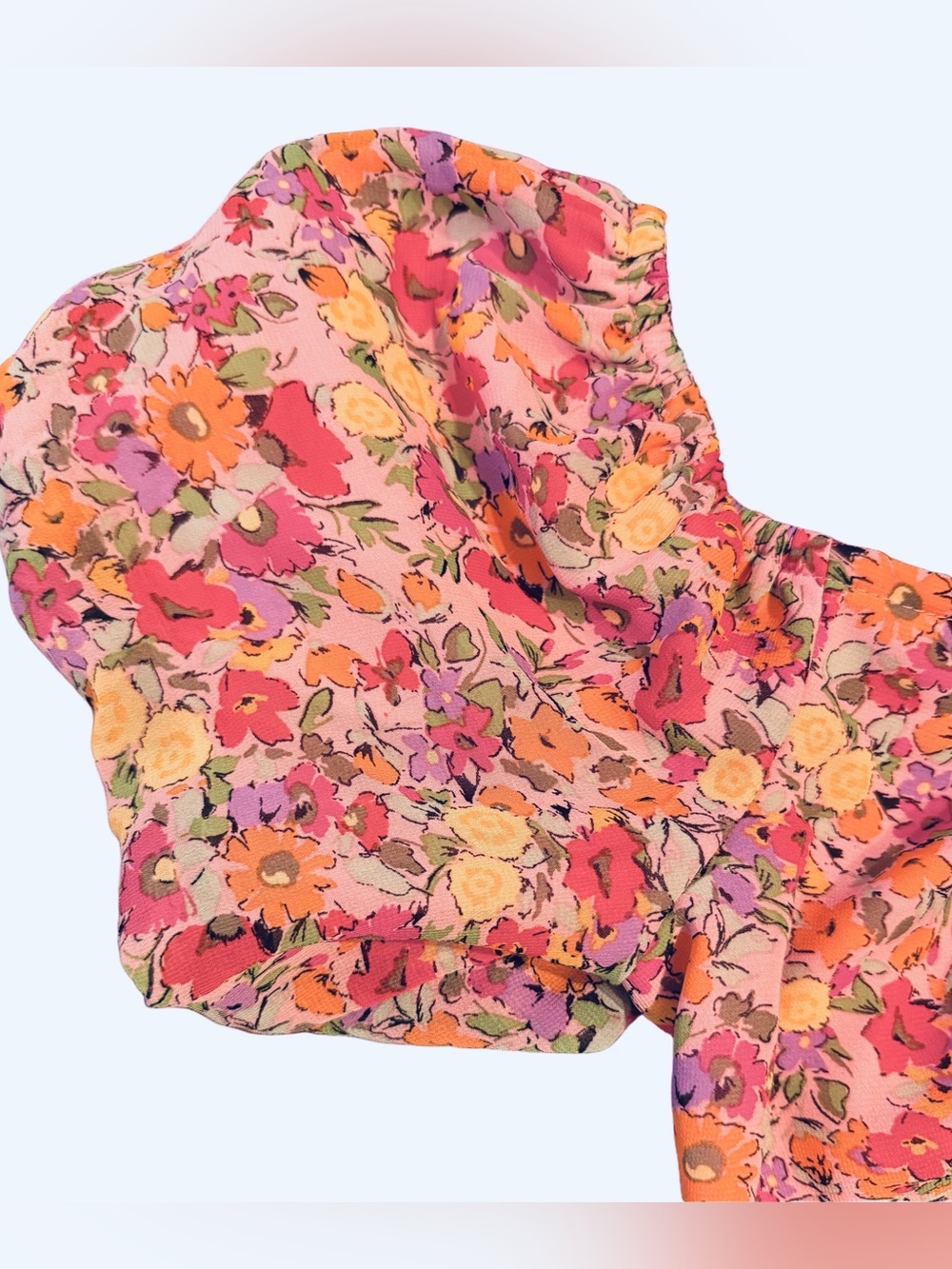 Wild Fable set of two Floral Puff-Sleeve Crop Tops - Picture 5 of 10